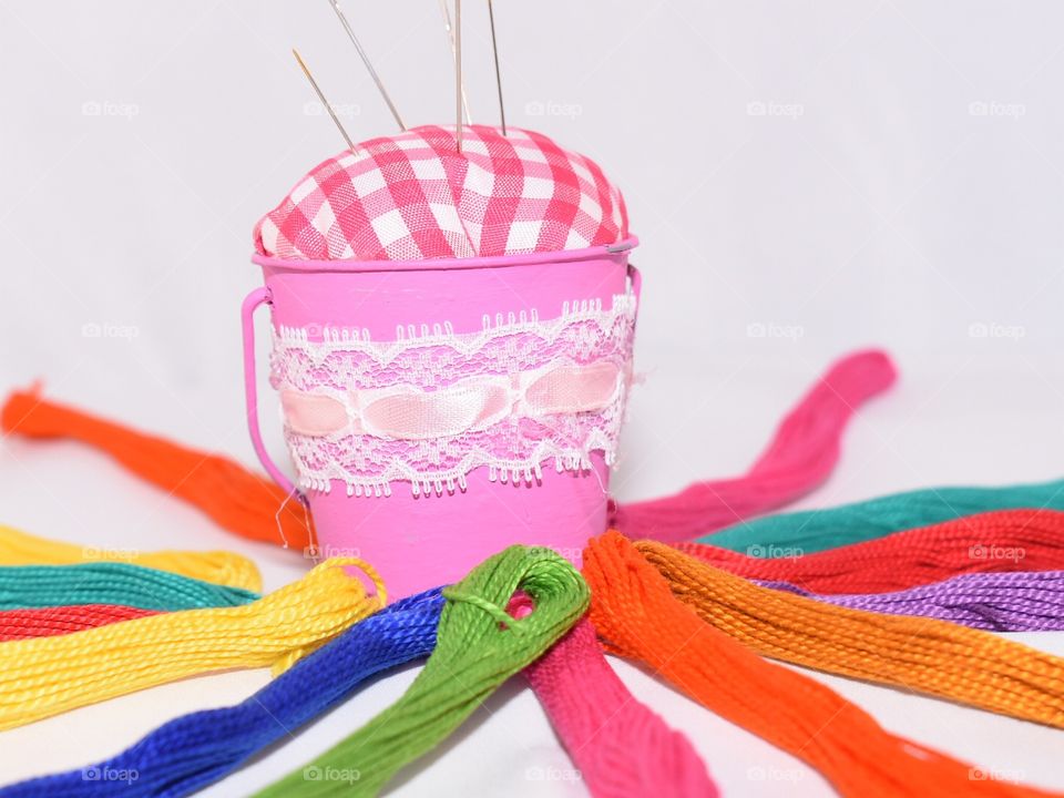 Array of Colored Thread
