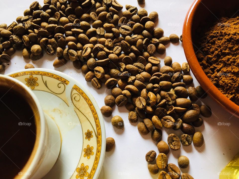 Coffee and coffee beans