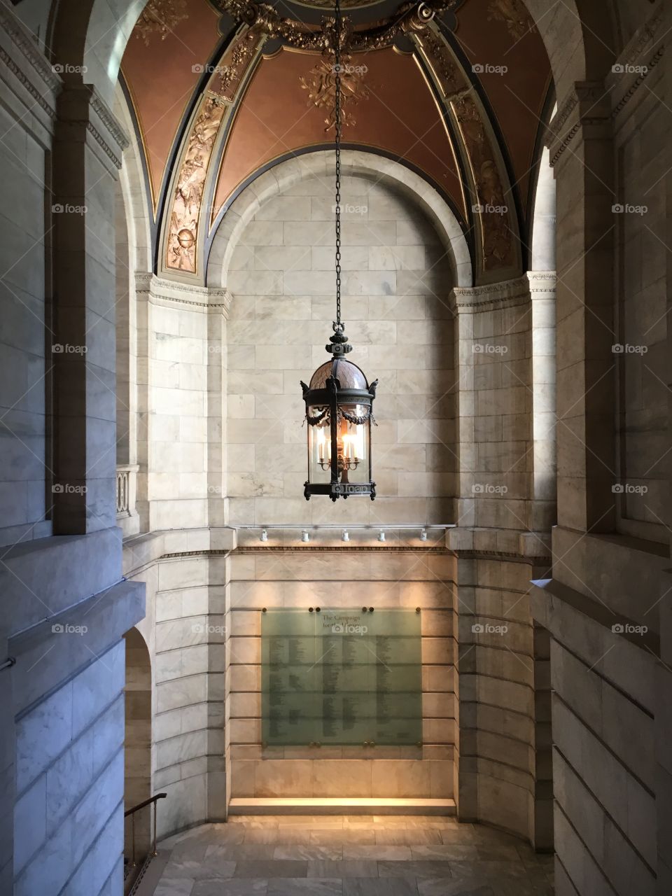 Design and Beautiful Architecture of a New York Public Library in Manhattan in New York City in 2017
