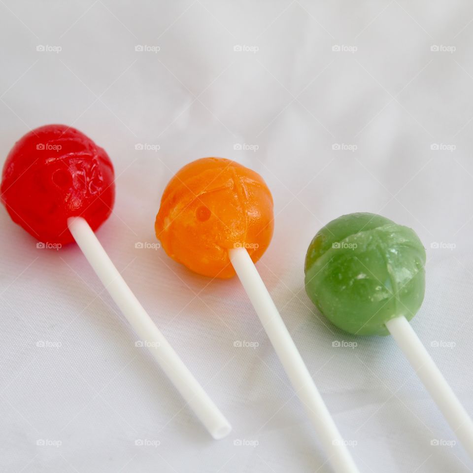 Sweet and colorful lollipops