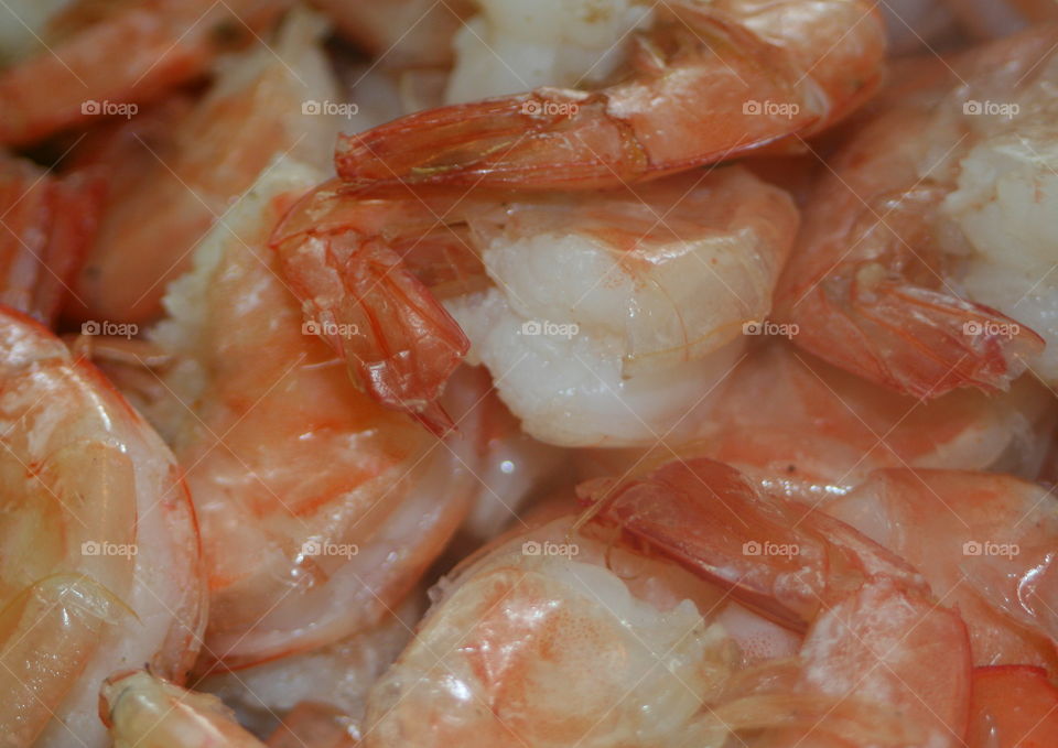 Shrimp. Boiled spiced shrimp