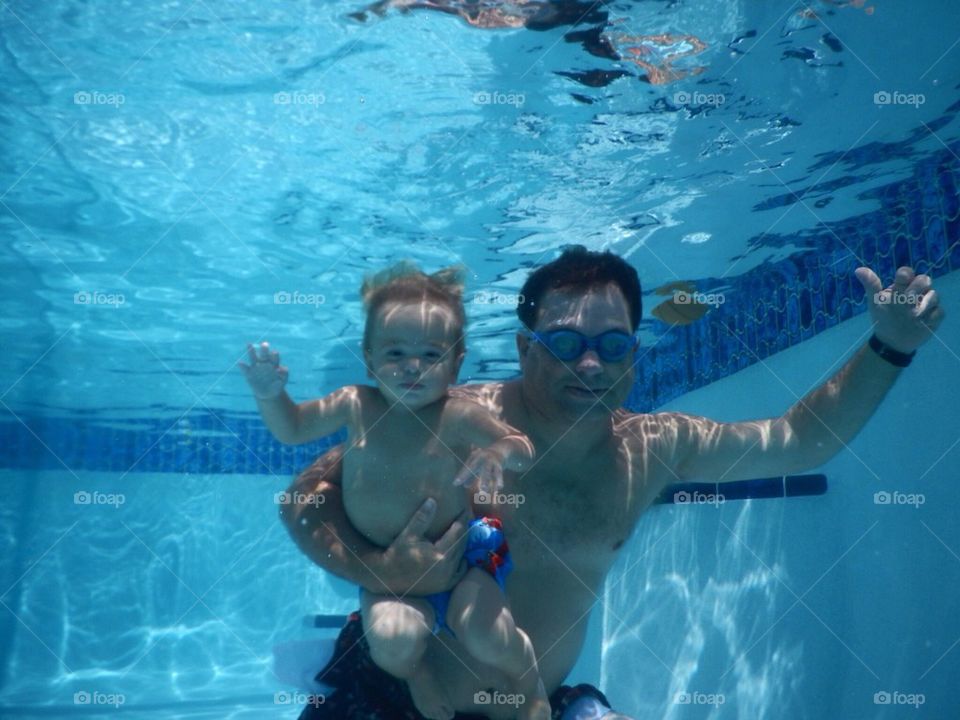 Underwater with nephew