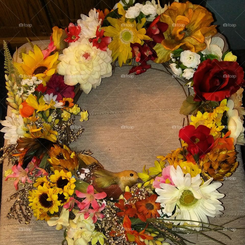 Autumn Flower Wreath