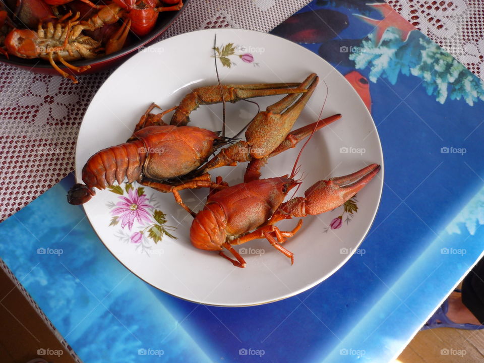 Two crabs in a plate