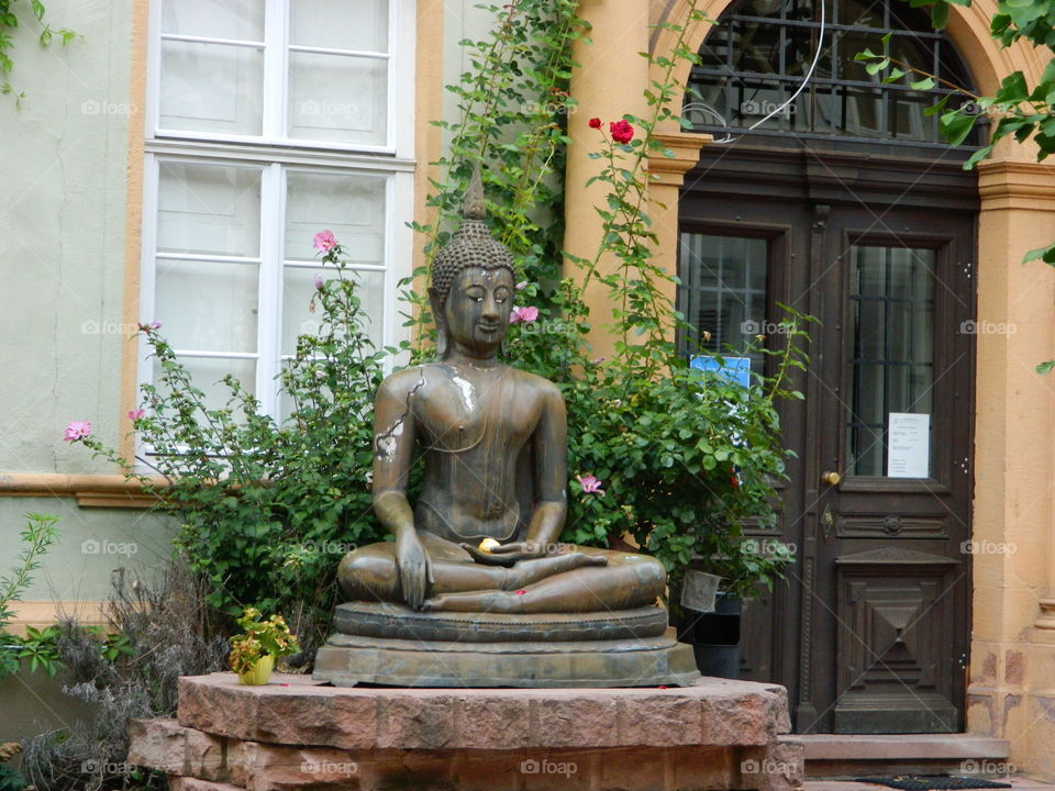 Meditation. This statue was on one of the side streets in Heidelberg, Germany. 