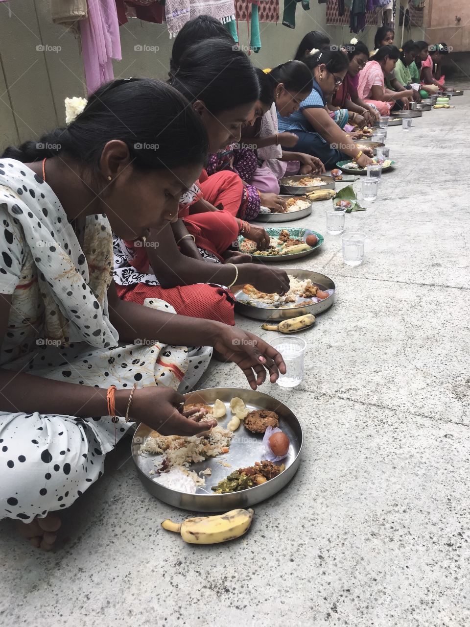 Children having food