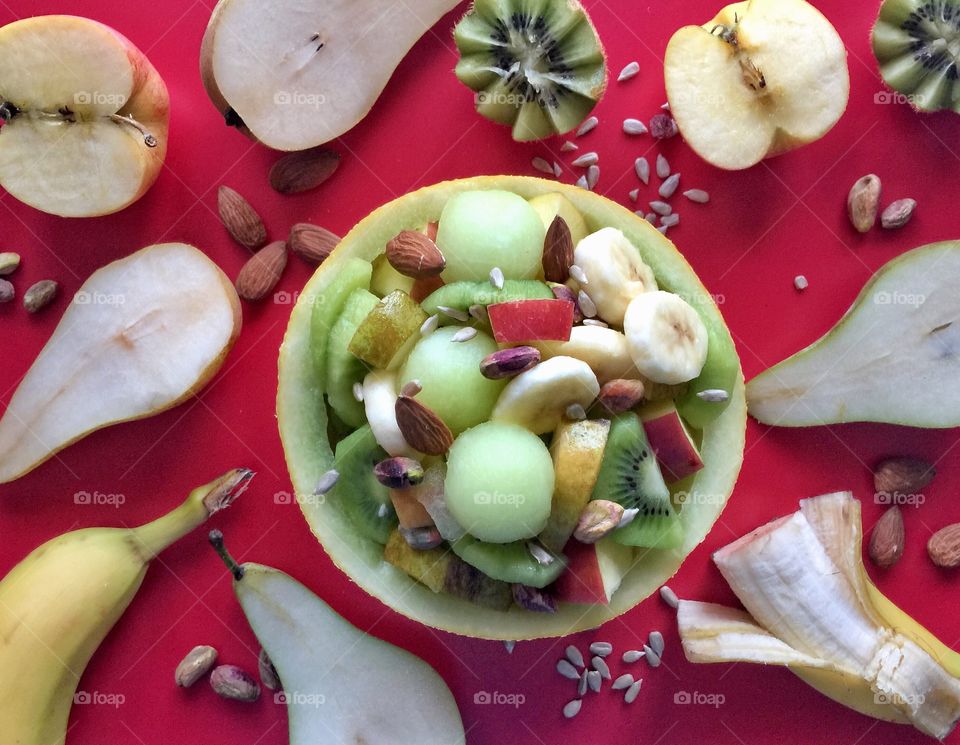 Fruit and nut salad 