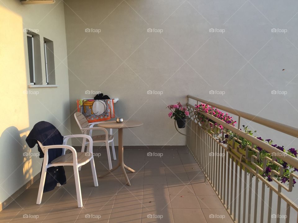 Beautiful terrace of the house in Greece Resort