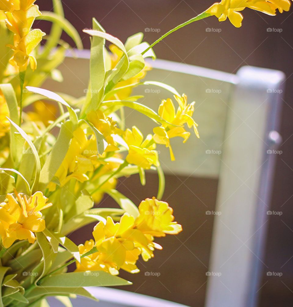 Flowers on chair