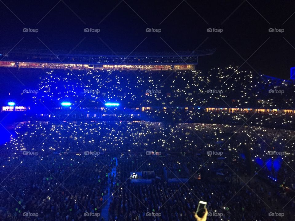 Lights at a stadium concert