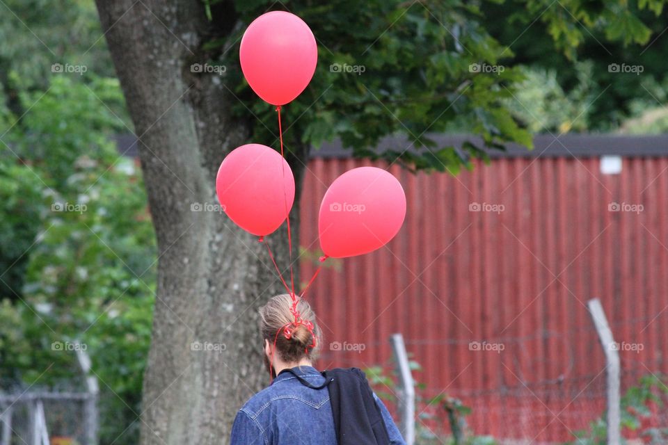 Boy with red balloon. Boy with red balloon