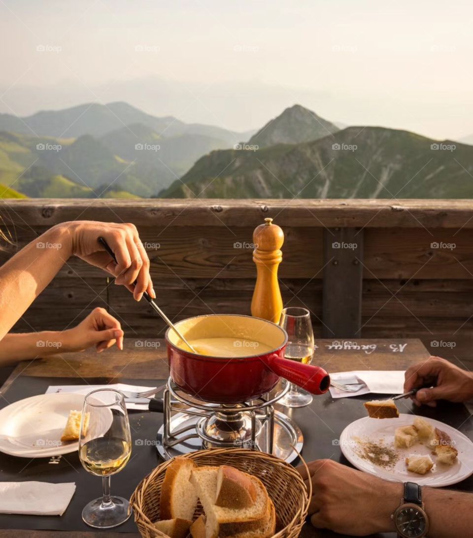 Italian famous “Fondue” : for the ones who love cheese.