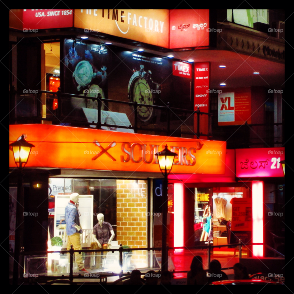 street night shopping stores by Nietje70