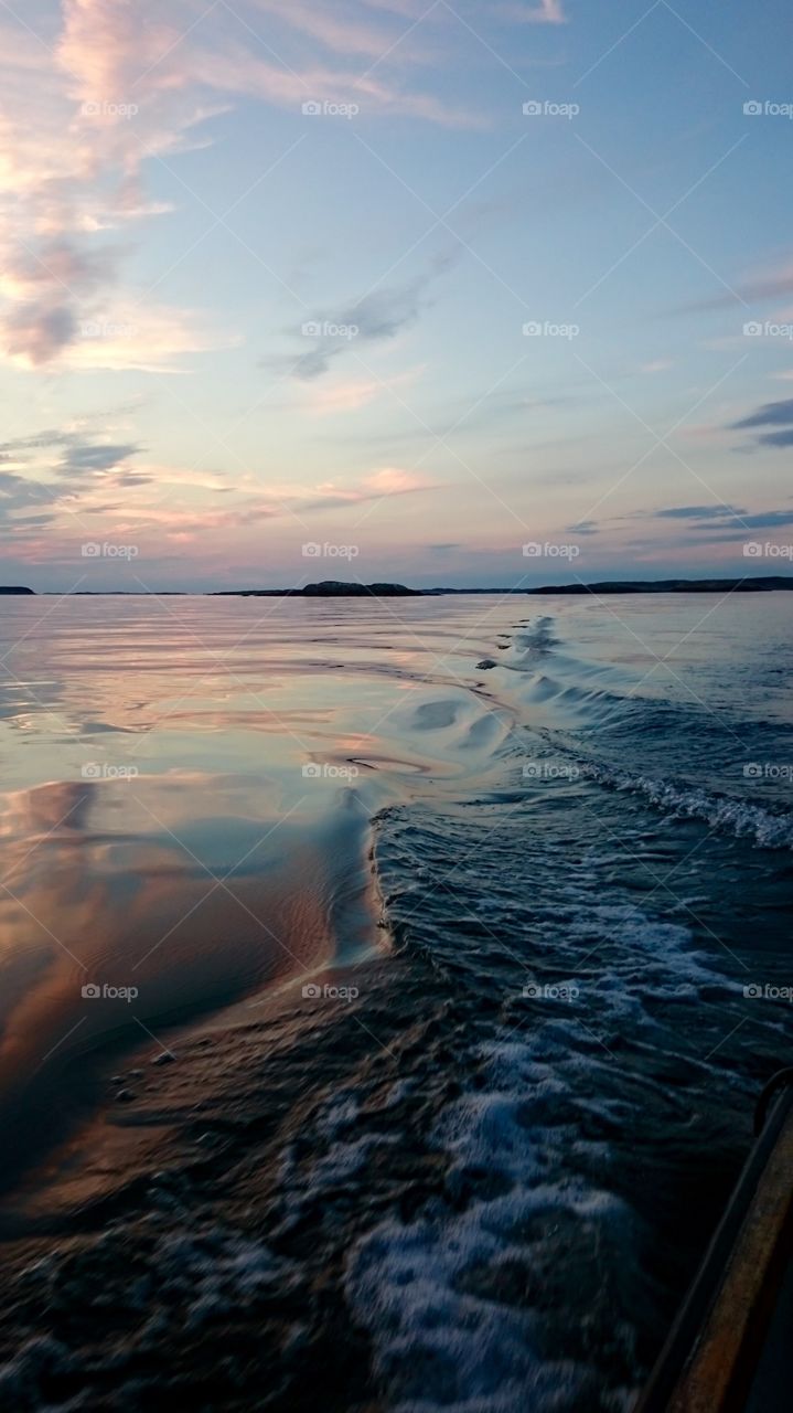 Idyllic sea at sunset