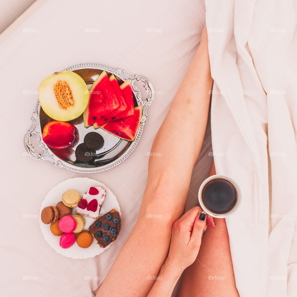 Close-up of women having breakfast