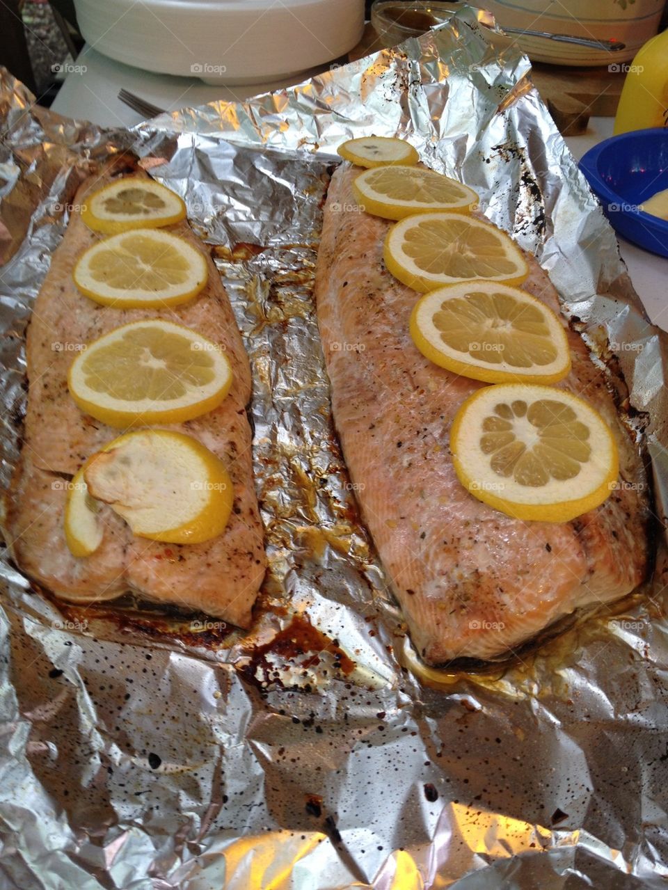 Mmm salmon on the grill 