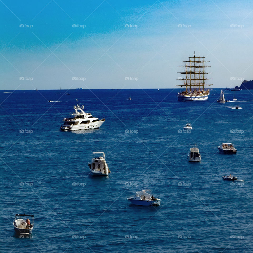 Seascape in Rapallo in Italy