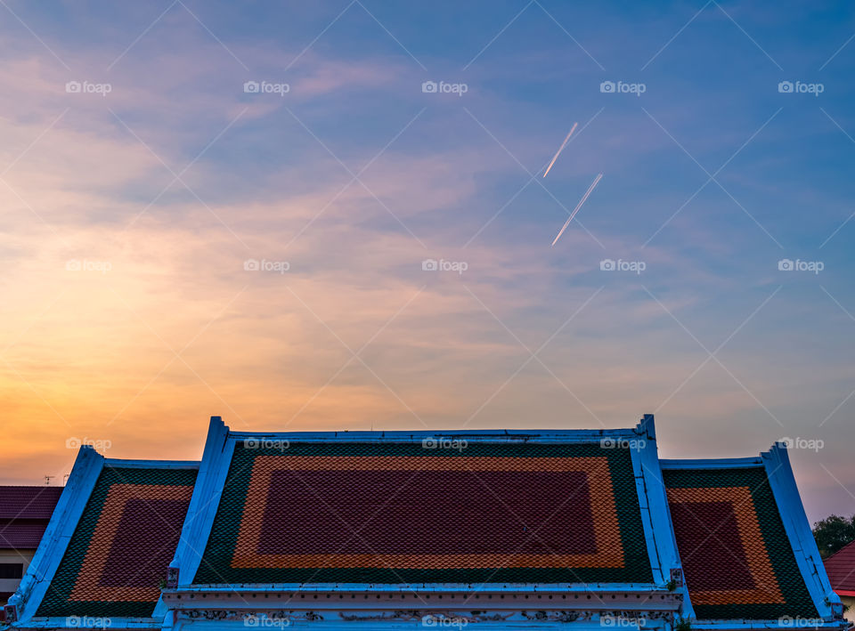 Beautiful temple background photo in Thailand