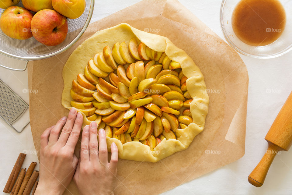 Cooking apple  tart