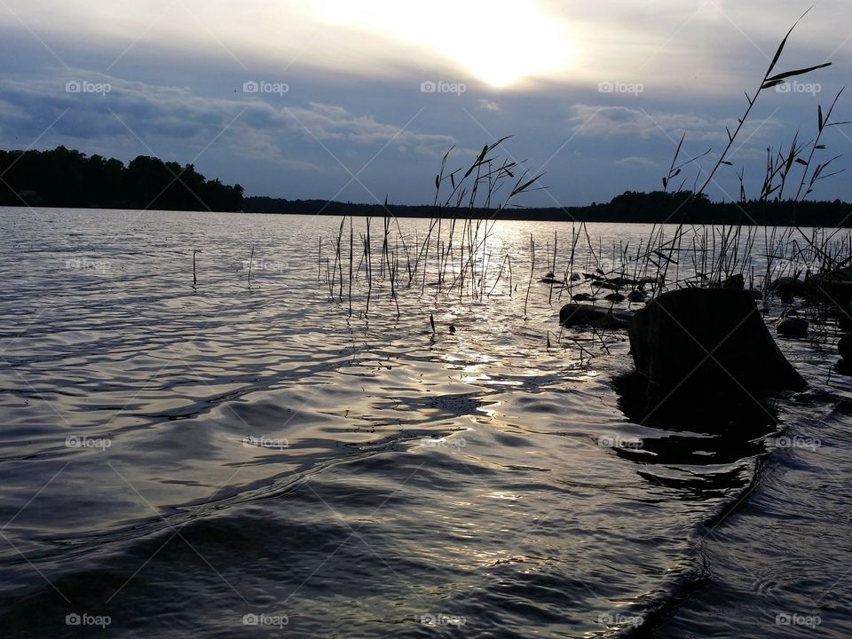 Evening view of a lake