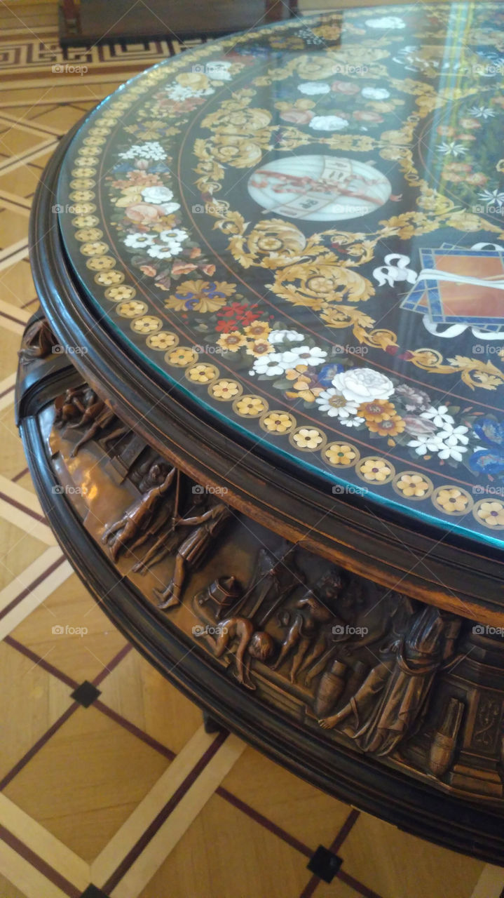 Richly decorated table