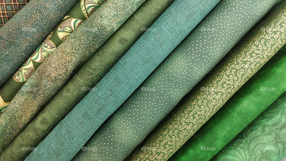 Close-up of various textile