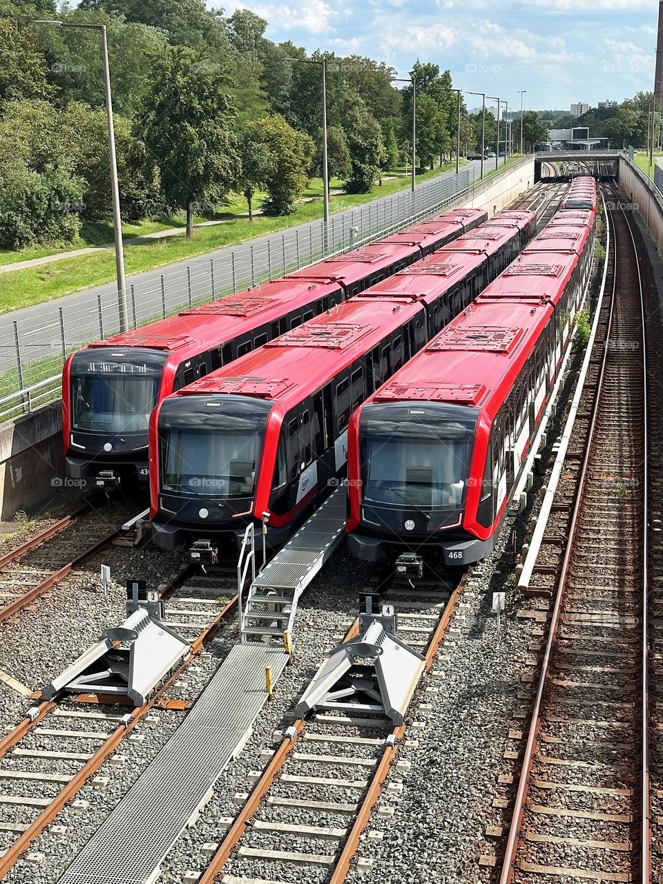 Outdoor subway train 