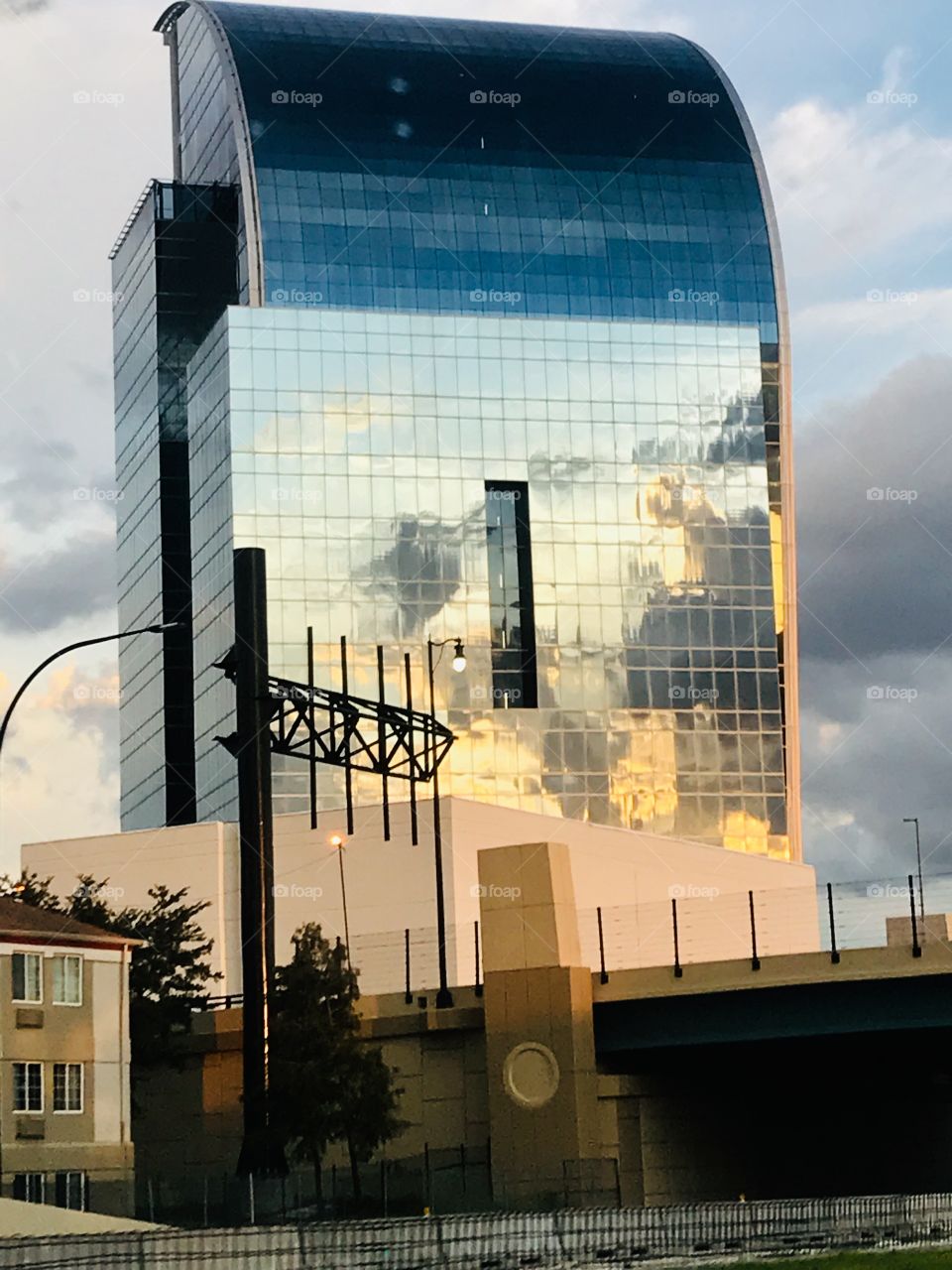 Mirrored building on highway in Florida 