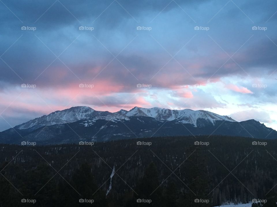 Pikes peak sunset