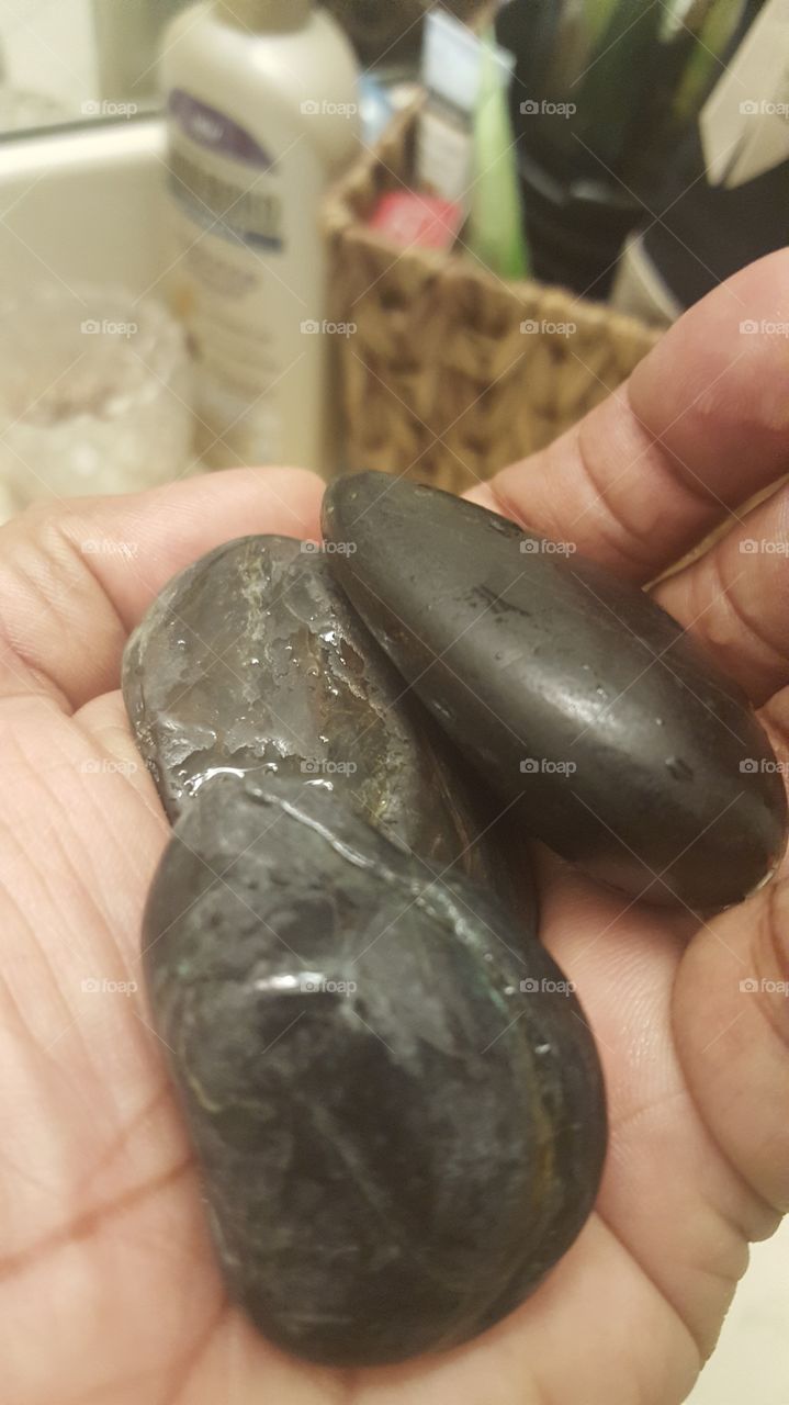black stones