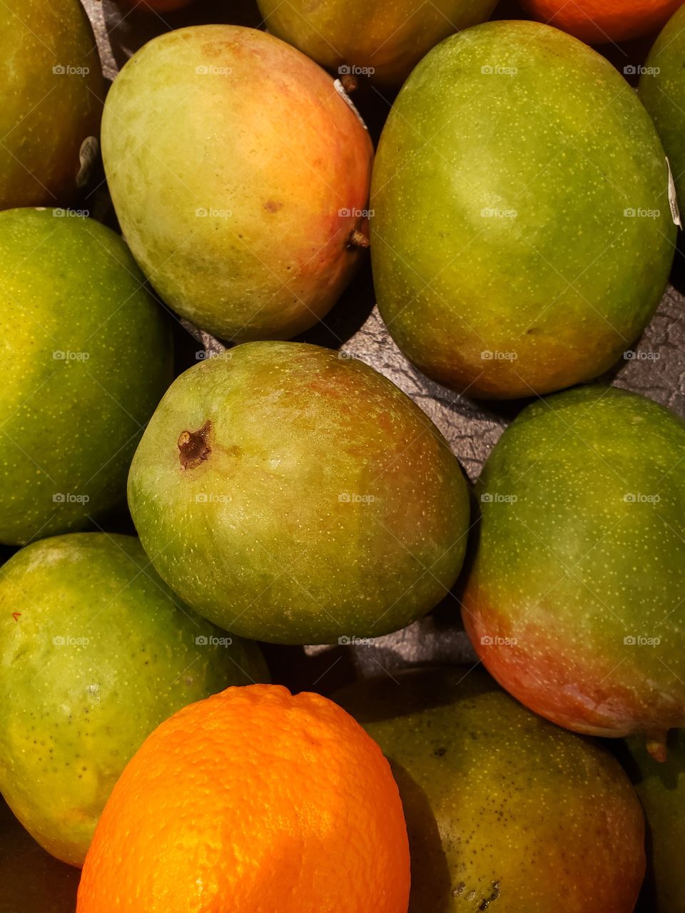 Close up of mangoes