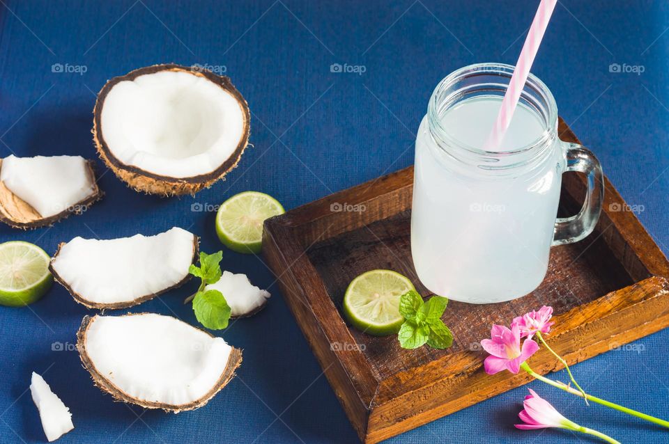 Tender coconut water for hot summer.