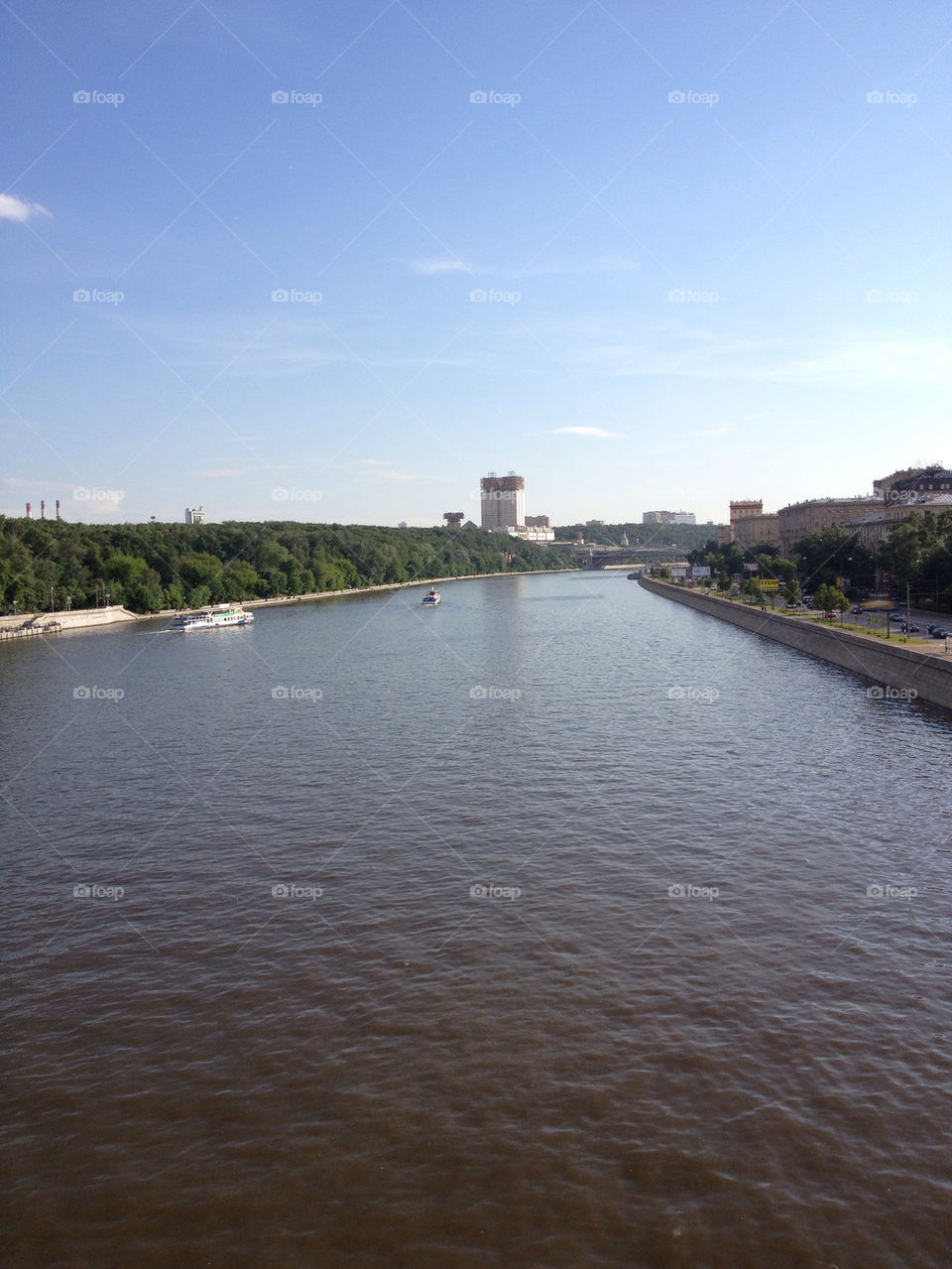 city river view moscow by penguincody