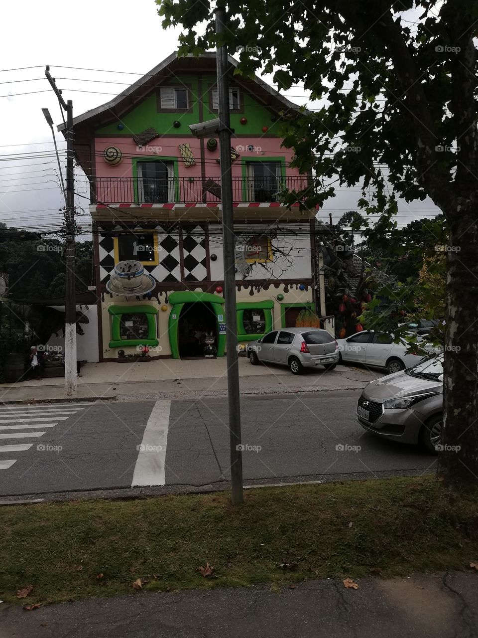 coloured house .
