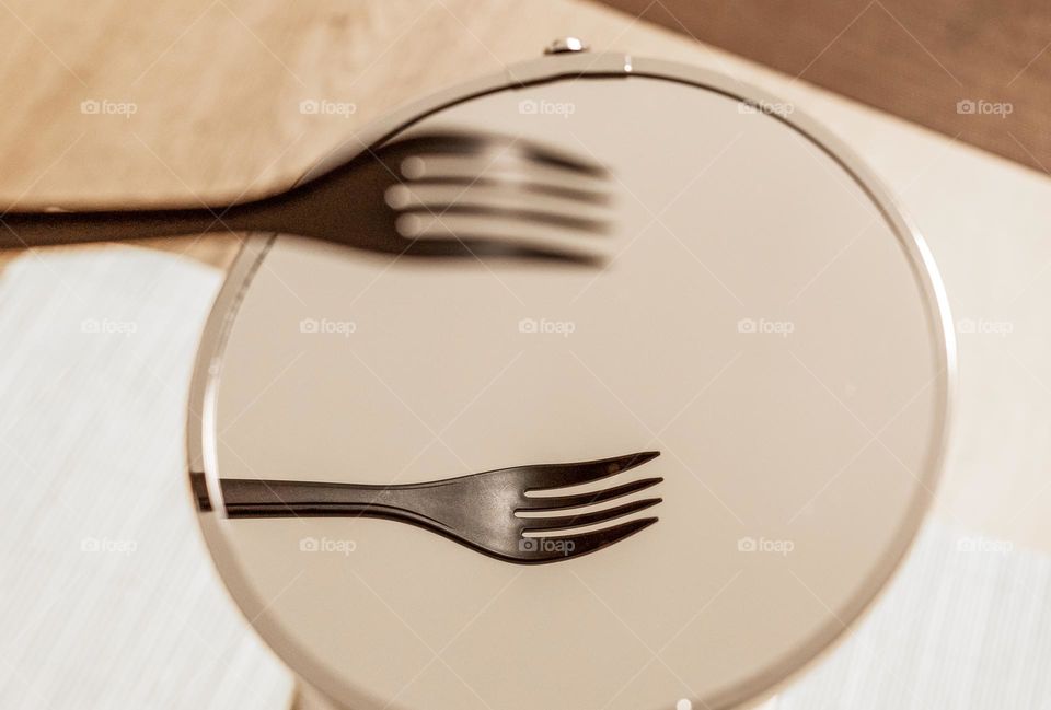 fork in the mirror