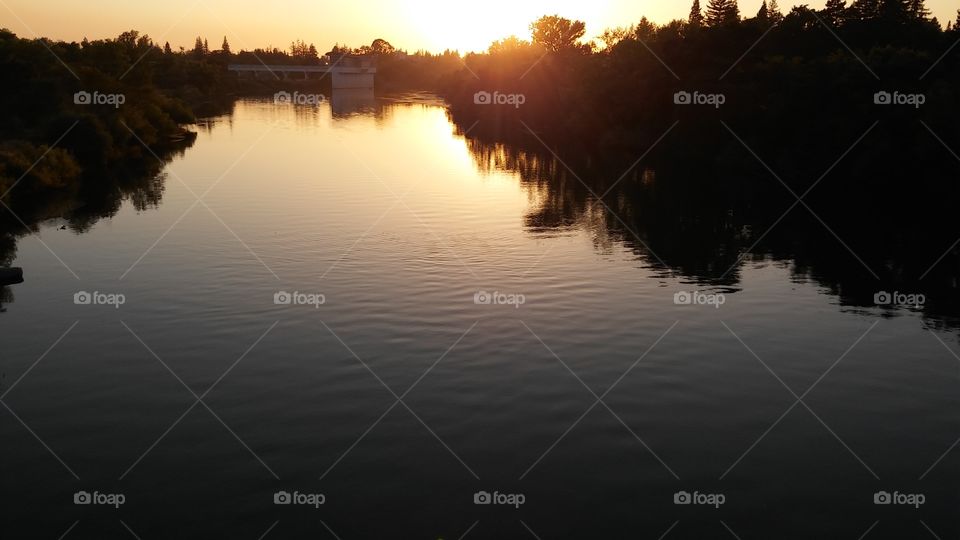 American Rivers sunset reflection
