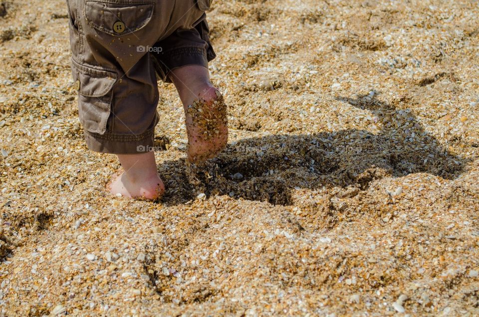 Walking on the beach