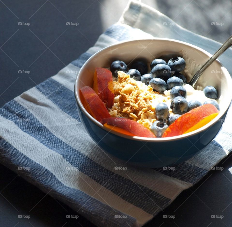 Healthy breakfast in bowl