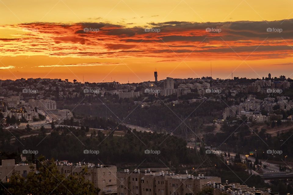 sunrise on Jerusalem