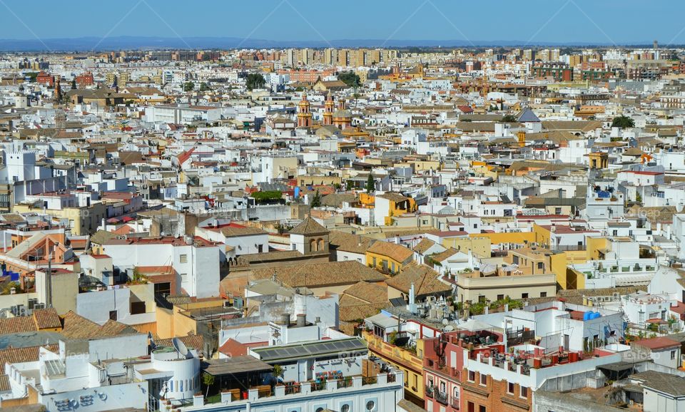 High angle view of seville