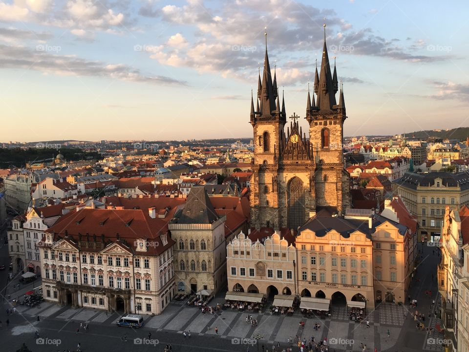 Prague in the evening light