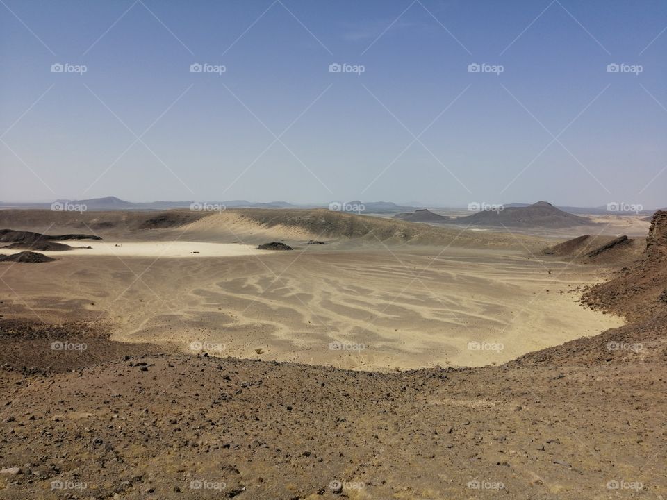 Jabal Umm ad Dulu volcanic crater in Harrat Kishb, Makkah Province, Saudi Arabia