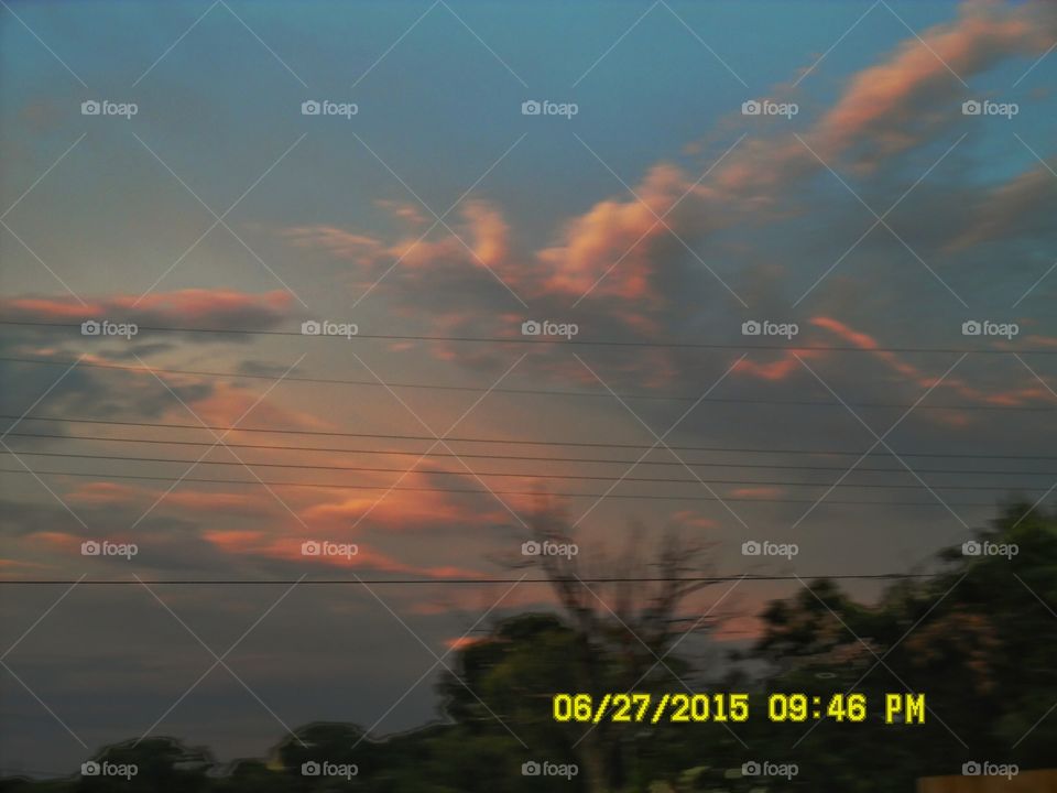 pink clouds ☁. This is a beautiful picture of some clouds God provided for me so I could upload it on foap