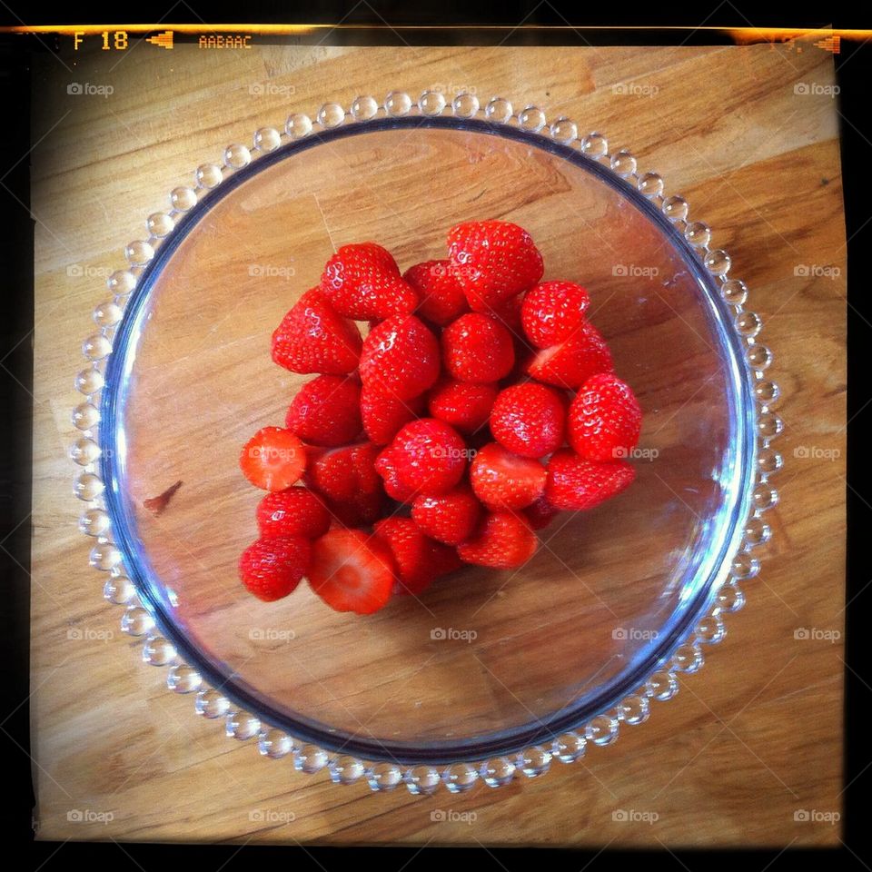 Bowl of strawberries