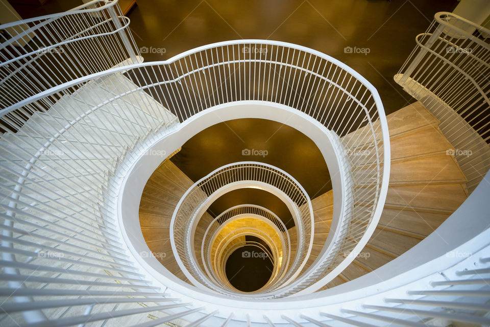 Spiral staircase in the library, Helsinki
