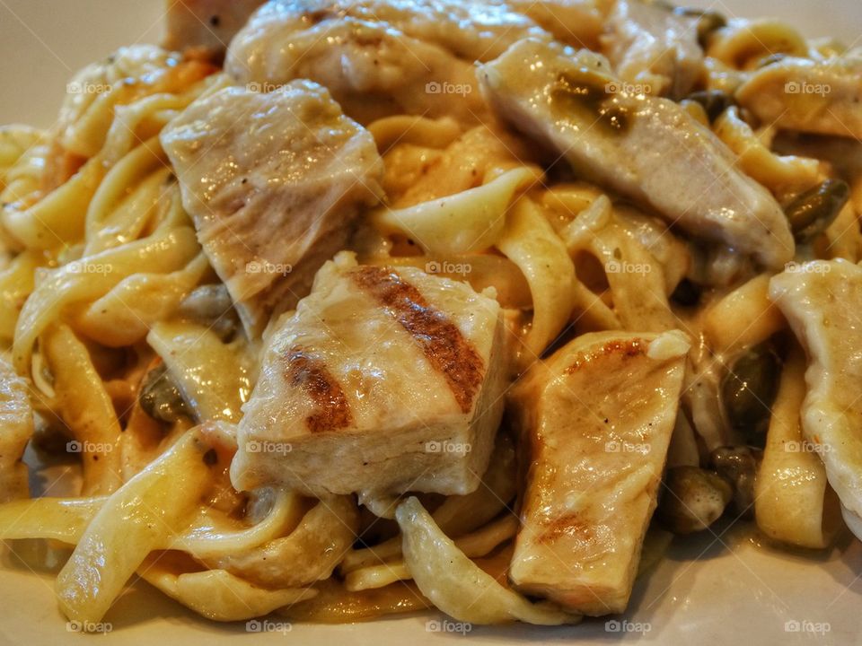 Puttanesca Pasta With Chicken. Chicken With Pasta