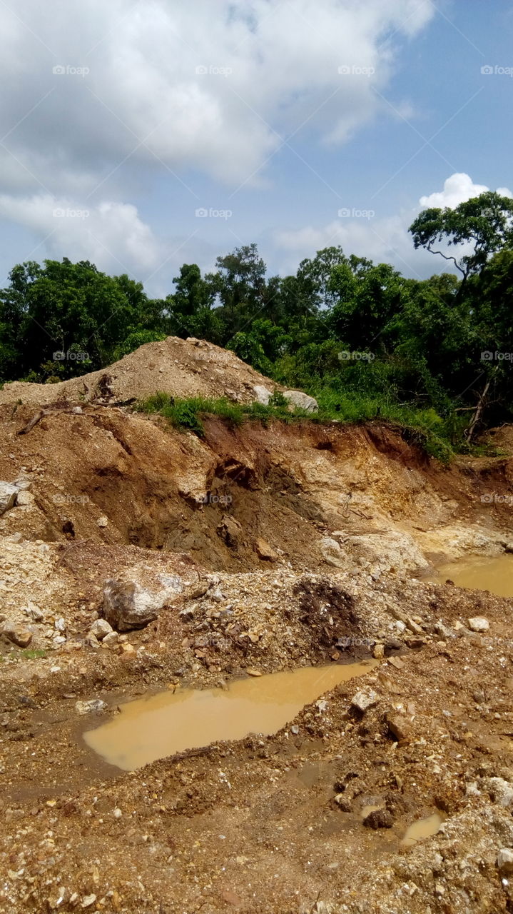 mining site during raining g season
