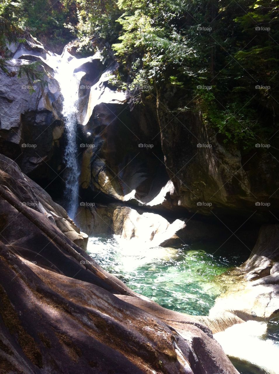 The beauty of a waterfall