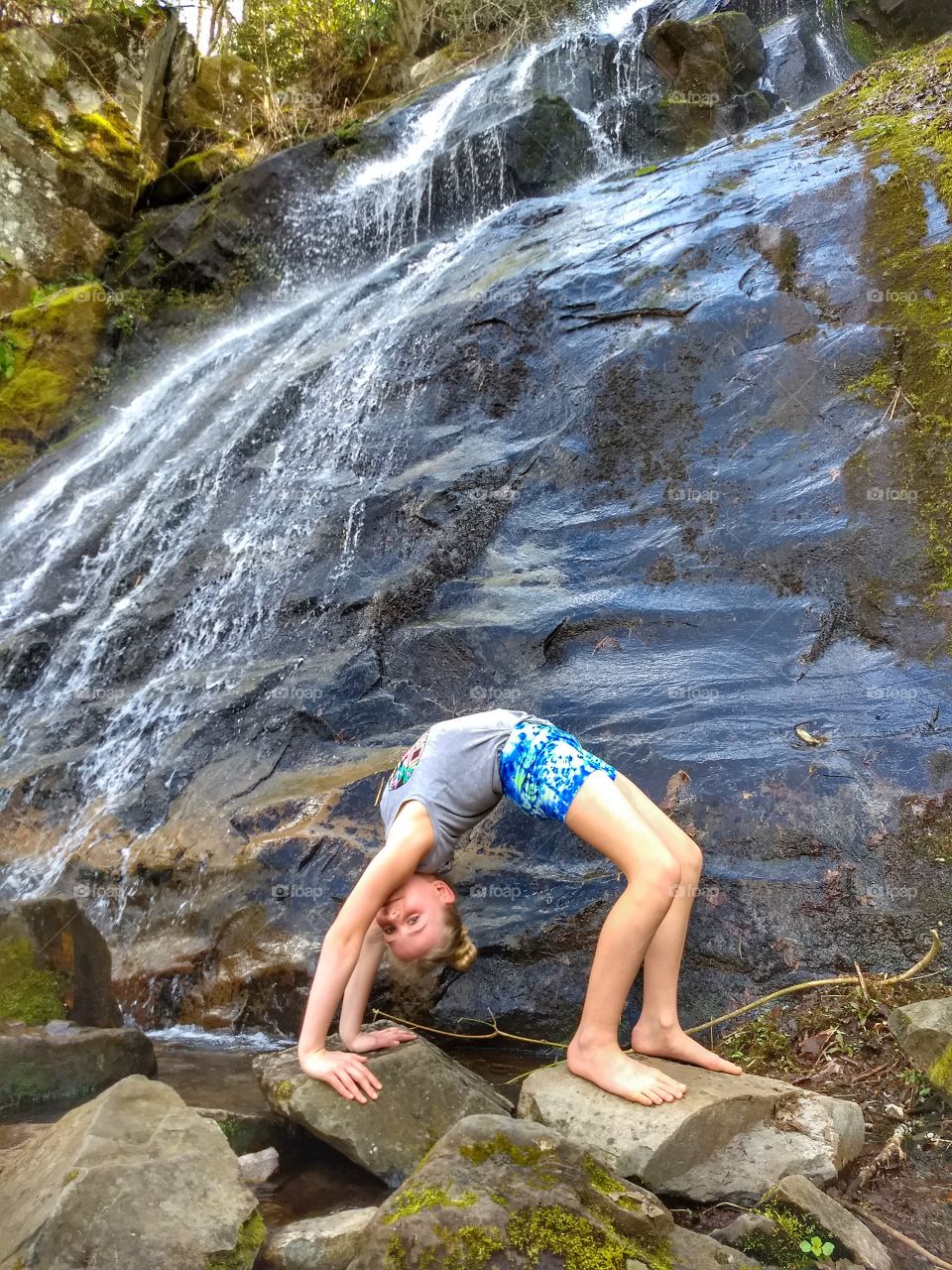 girl does bendy yoga