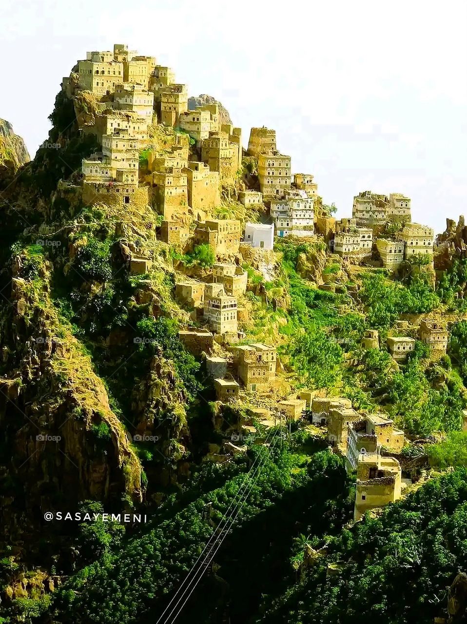 Glory be to God, the magnificent and picturesque view and the natural green trees are a view that is nothing more wonderful than it